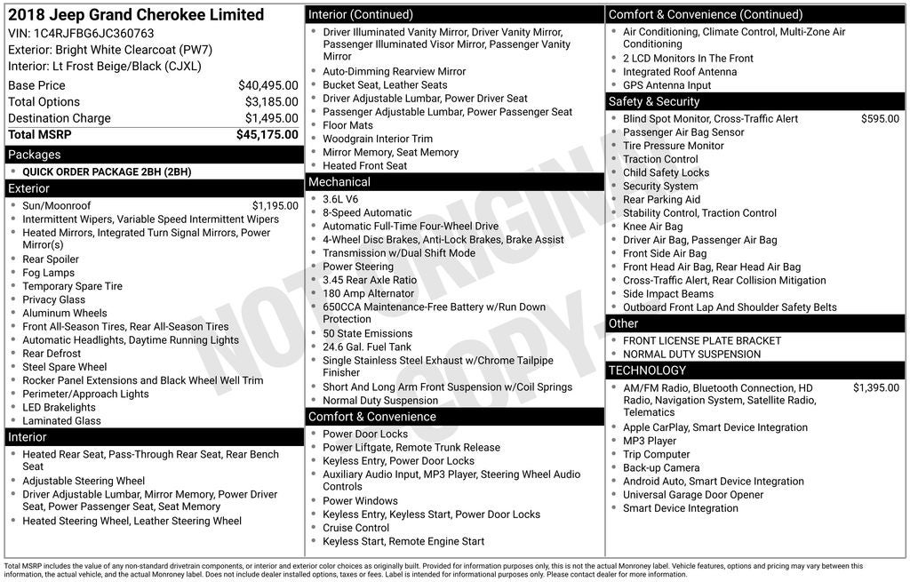 2018 Jeep Grand Cherokee Limited