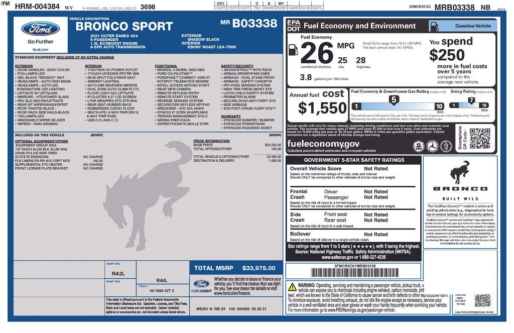 2021 Ford Bronco Sport Outer Banks