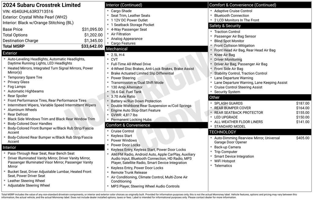 2024 Subaru Crosstrek Limited