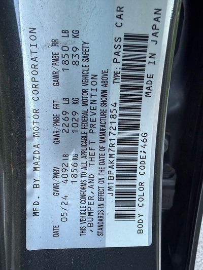 2024 Mazda Mazda3 2.5 S Select Sport