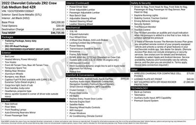 2022 Chevrolet Colorado ZR2